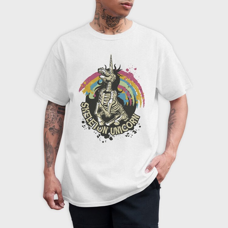 Skeleton Unicorn, Tricou Barbati (Unisex)