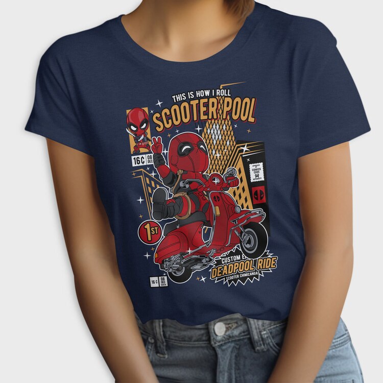 Deadpool Scooter Rider, Tricou Femei