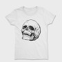 Leaning Skull Hand Drawn, Tricou Femei
