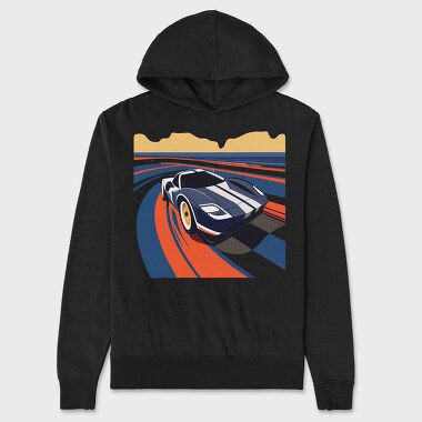 Vintage Supercar in Retro, Hanorac Oversize Barbati (Unisex)