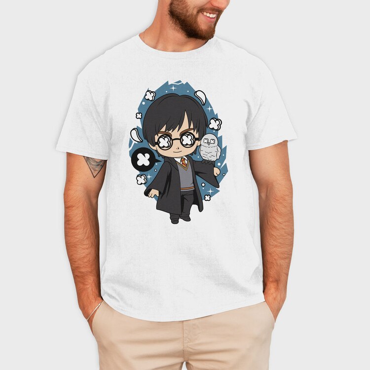 Harry Potter Chibi Magic, Tricou Barbati (Unisex)