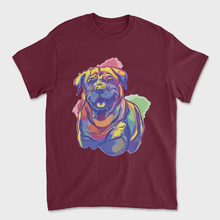 Rottweiler Watercolor, Tricou Barbati (Unisex)