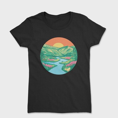 Tricou Femei, Sunrise Painting