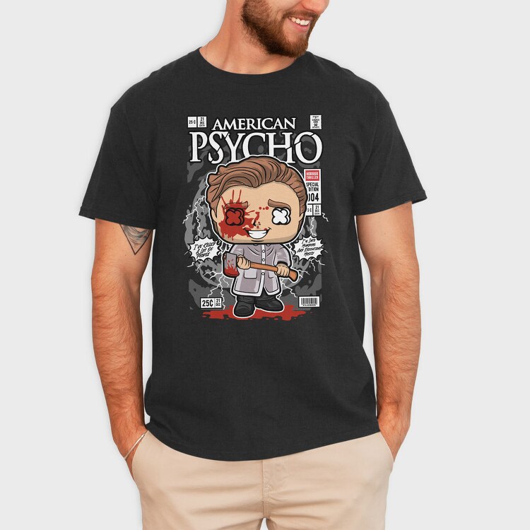 Psycho Horror Chibi, Tricou Barbati (Unisex)