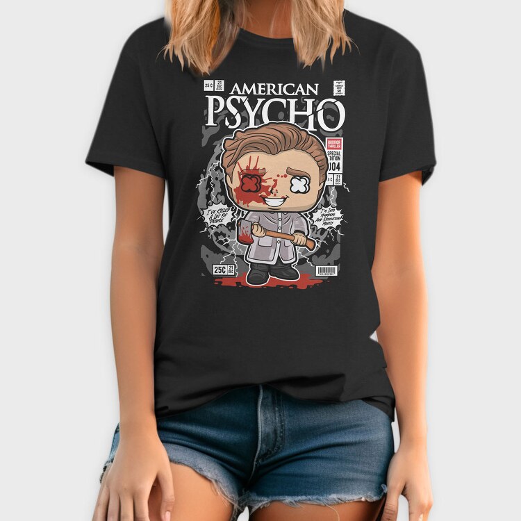 Psycho Horror Chibi, Tricou Barbati (Unisex)