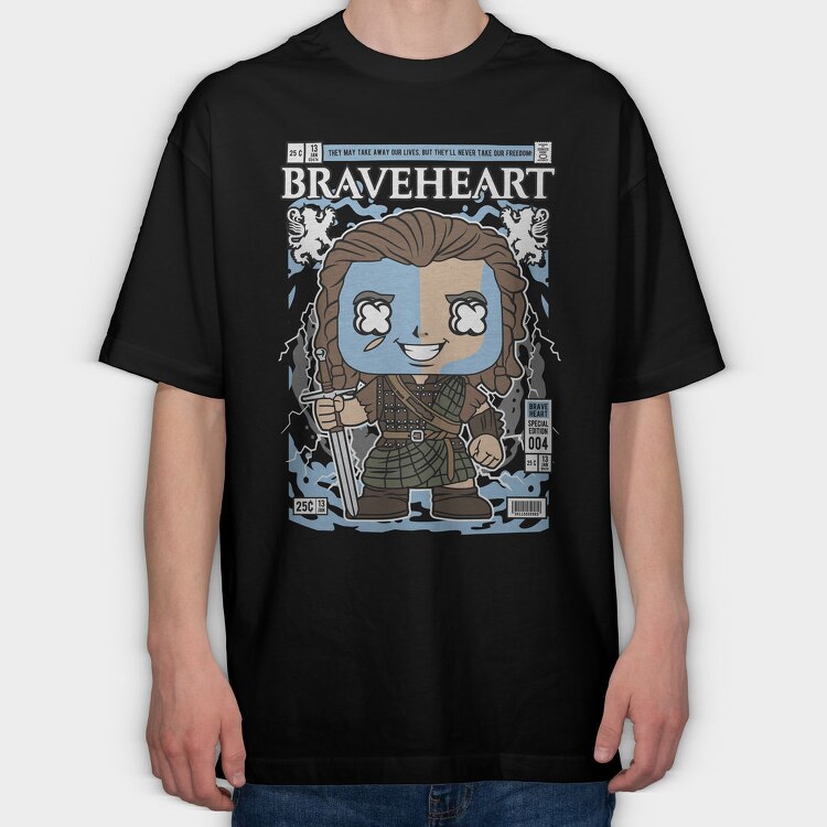 Braveheart Warrior, Tricou Oversize Barbati (Unisex)