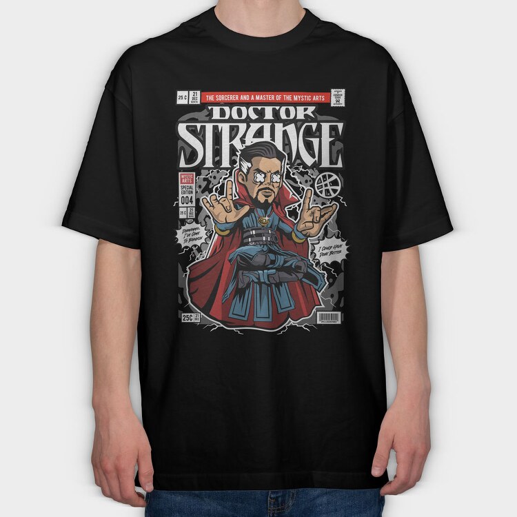 Doctor Strange Rockstar, Tricou Oversize Barbati (Unisex)