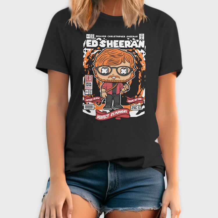 Ed Sheeran Comic Pop Art, Tricou Barbati (Unisex)