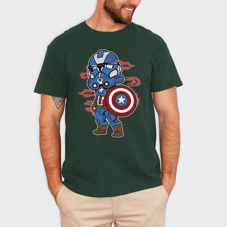Captain America Stormtrooper, Tricou Barbati (Unisex)