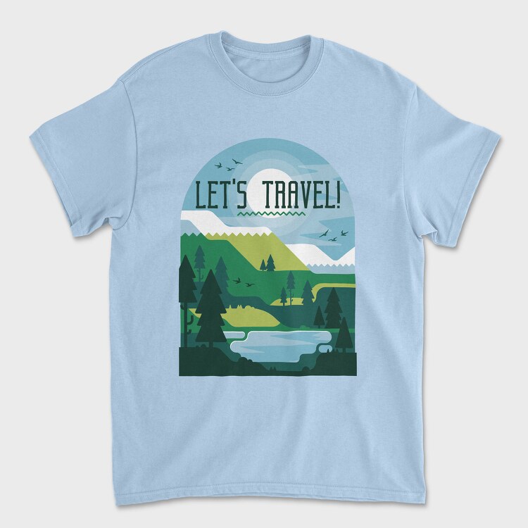 Let's Travel, Tricou Barbati (Unisex)