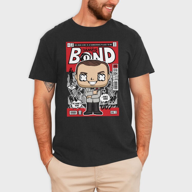 James Bond Comic Pop, Tricou Barbati (Unisex)