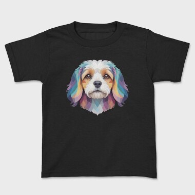 Colorful Cavachon Dog, Tricou Copii