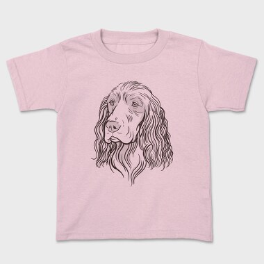 Cocker Illustration Spaniel Dog, Tricou Copii