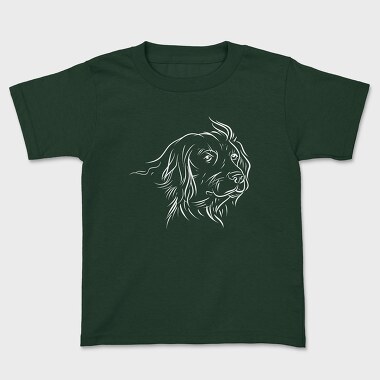 Dog German Breed Line Art Kleiner Munsterlander, Tricou Copii