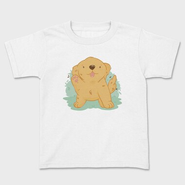 Kawaii Golden Retriever Dog, Tricou Copii