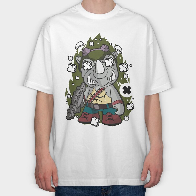 Rhino Riot Squad, Tricou Oversize Barbati (Unisex)