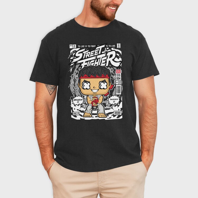 Street Fighter Pop Art, Tricou Barbati (Unisex)