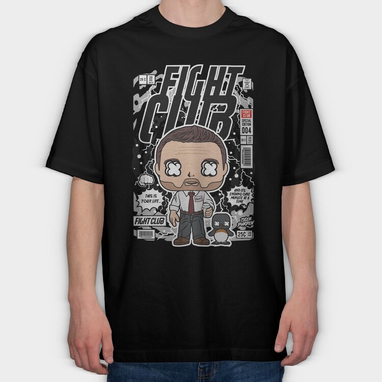 Fight Club Pop Vinyl, Tricou Oversize Barbati (Unisex)