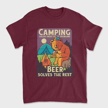 Tricou Barbati (Unisex), Camping and Beer