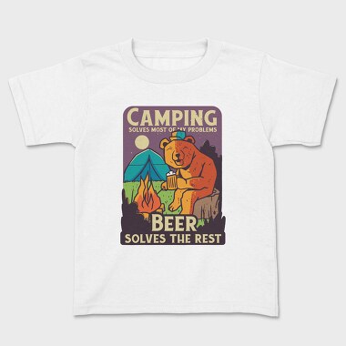 Tricou Copii, Camping and Beer