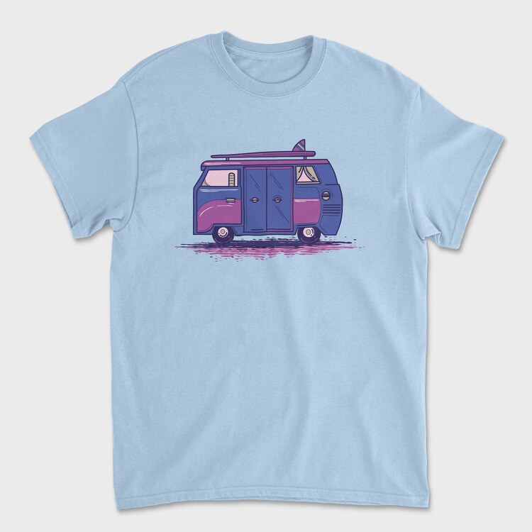 Camper Van Purple, Tricou Barbati (Unisex)