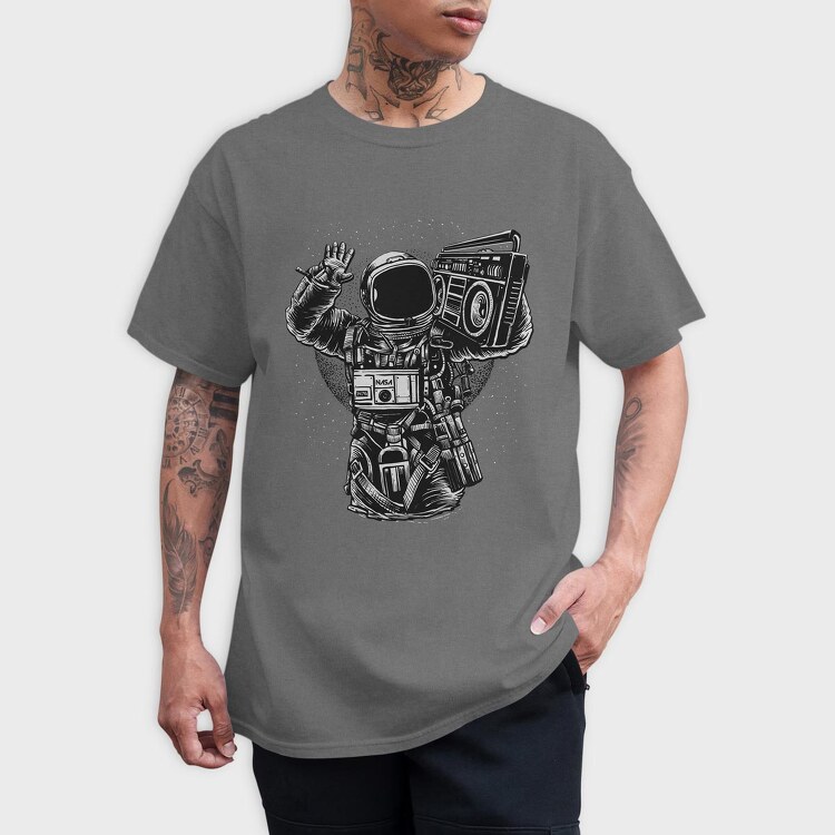 Astronaut Boombox, Tricou Barbati (Unisex)