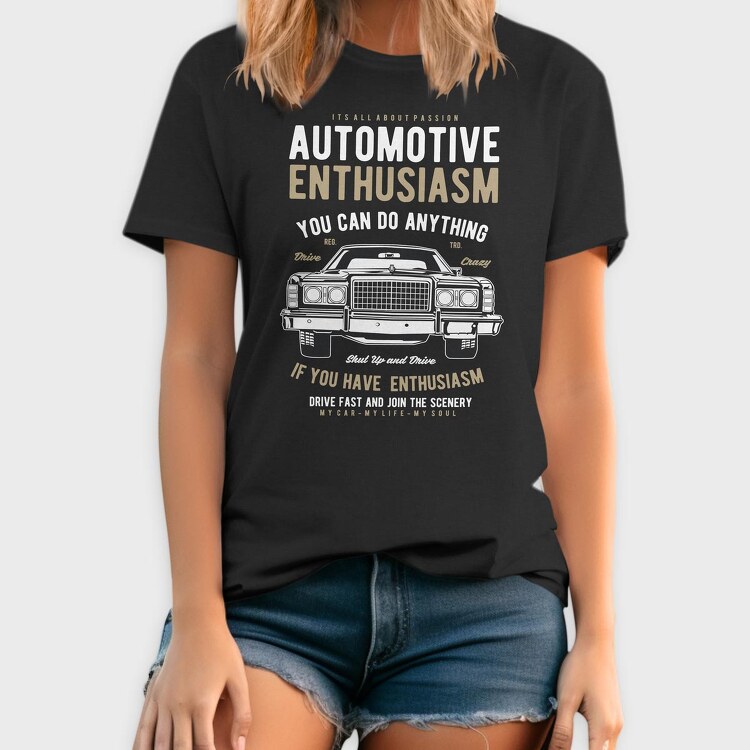 Automotive Enthusiasm, Tricou Barbati (Unisex)