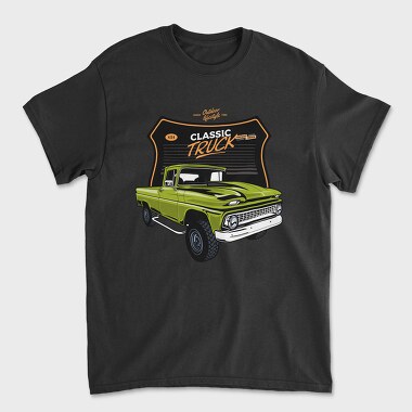 Classic Truck Old Green Car, Tricou Barbati (Unisex)