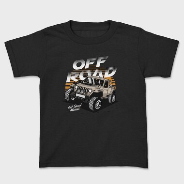 Tricou Copii, Offroad Jeep Retro Sunset