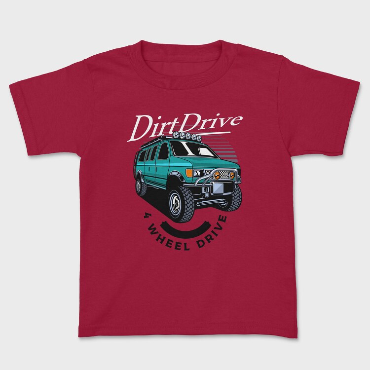 Tricou Copii, 4 Wheel Drive Car