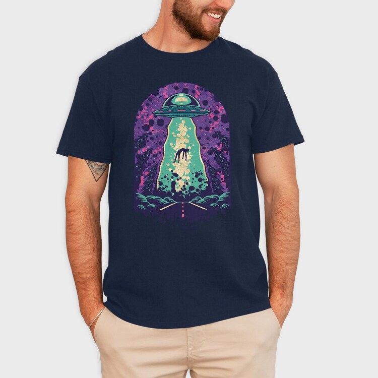 Alien Abduction, Tricou Barbati (Unisex)
