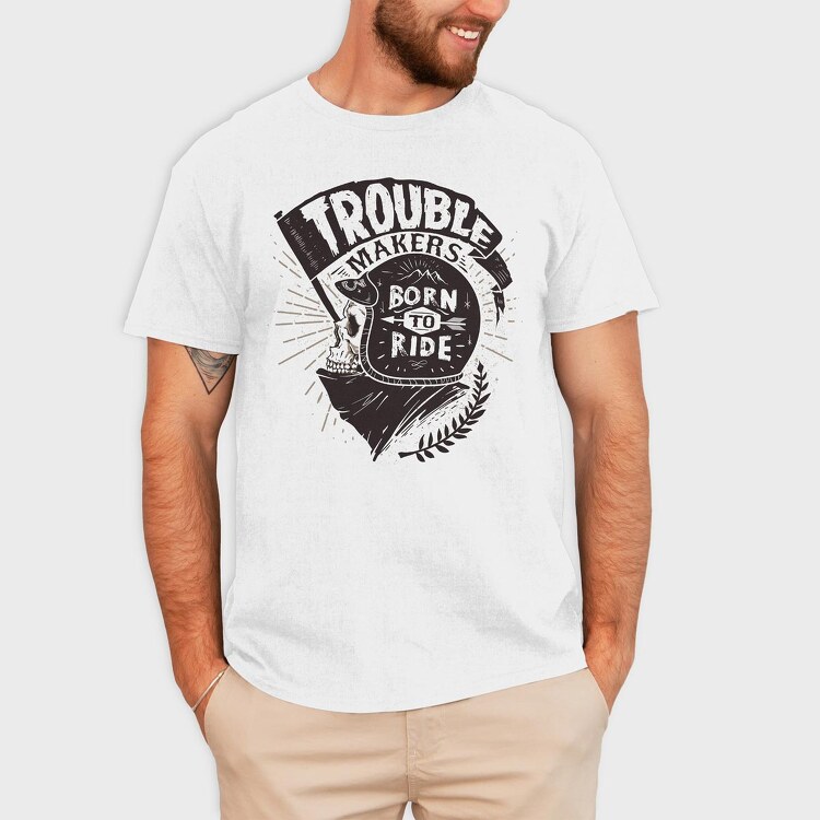 Born to ride, Tricou Barbati (Unisex)