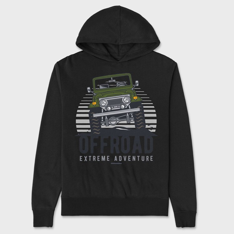 Offroad Extreme Adventure Jeep, Hanorac Oversize Barbati (Unisex)