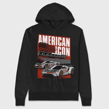 Ford GT40 - American Icon, Hanorac Oversize Barbati (Unisex)