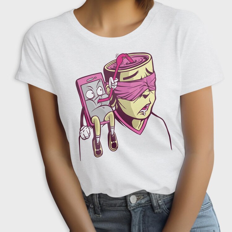 Brain Phone Illustration, Tricou Femei
