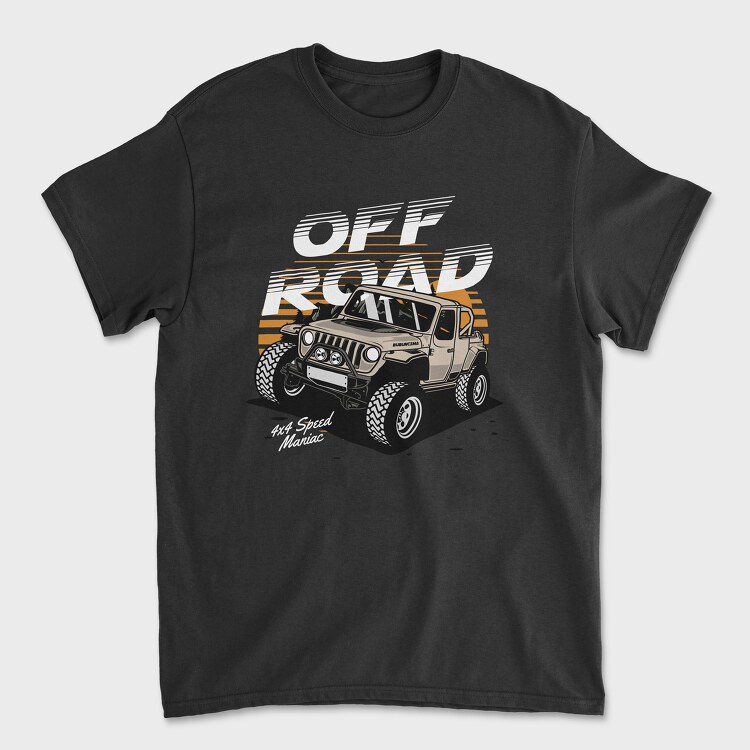 Tricou Barbati (Unisex), Offroad Jeep Retro Sunset