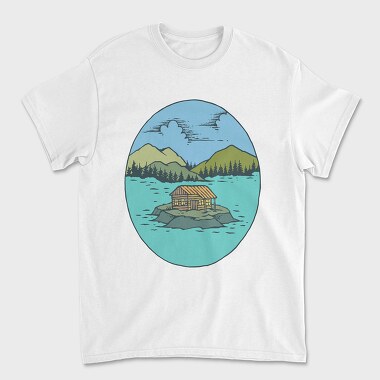 The Cabin and The Lake, Tricou Barbati (Unisex)