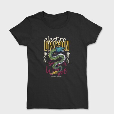 Tricou Femei, Electro Dragon Tattoo