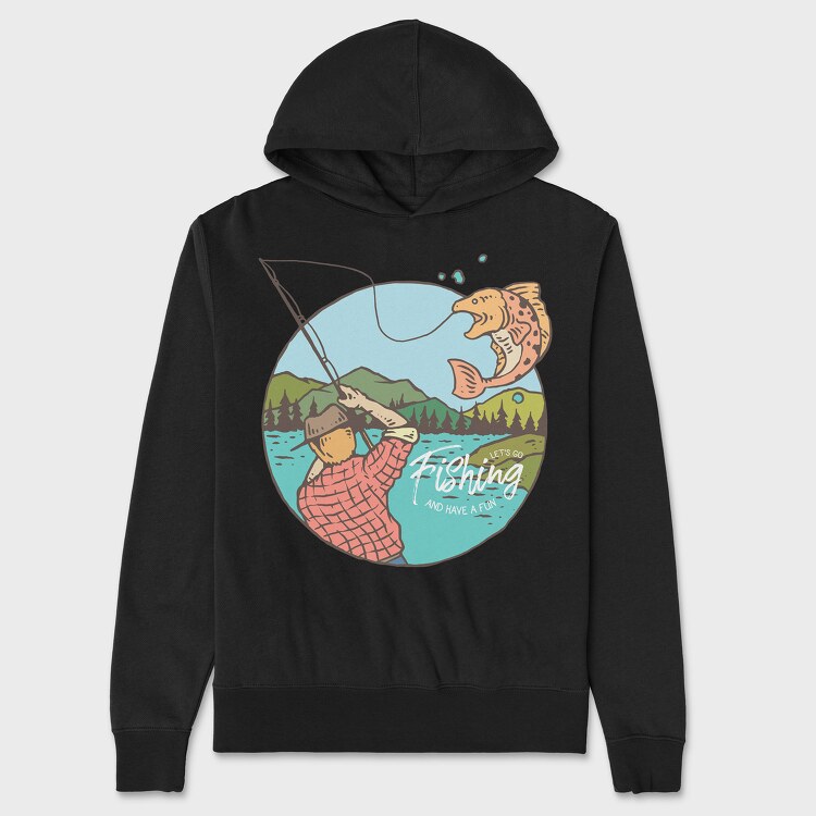 Fishing and Have Fun, Hanorac Oversize Barbati (Unisex)