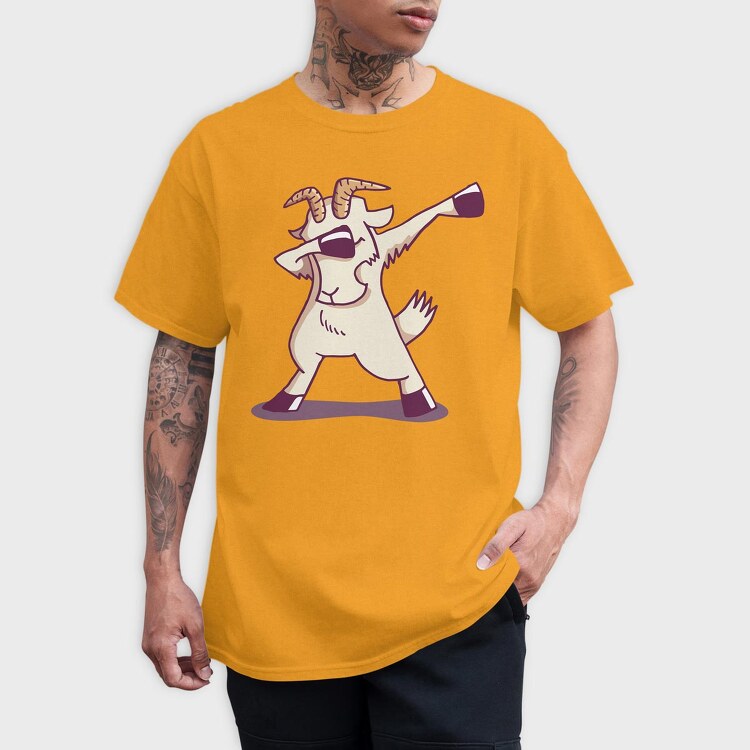 Dab Animal Comics Goat, Tricou Barbati (Unisex)