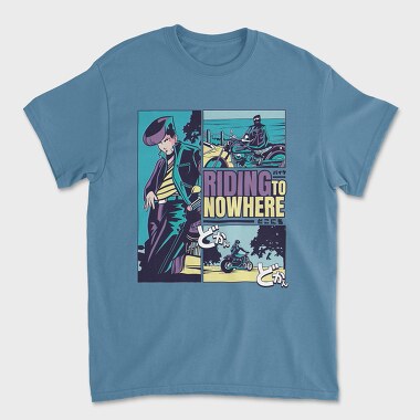 Tricou Barbati (Unisex), Anime Vaporwave Riding Nowhere