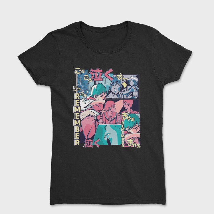 Tricou Femei, Anime Vaporwave Remember