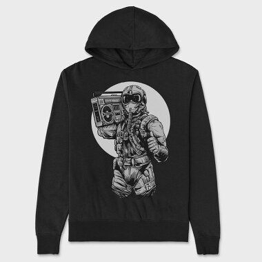 Pilot Fighter Boombox, Hanorac Oversize Barbati (Unisex)