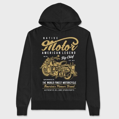 Native Motorcycle, Hanorac Oversize Barbati (Unisex)