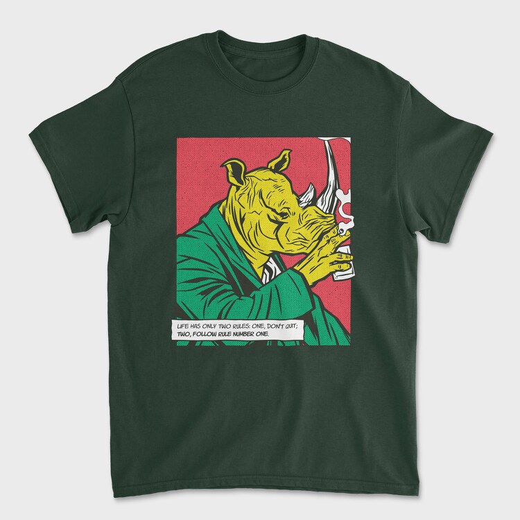 Rhinoceros Si, Tricou Barbati (Unisex)