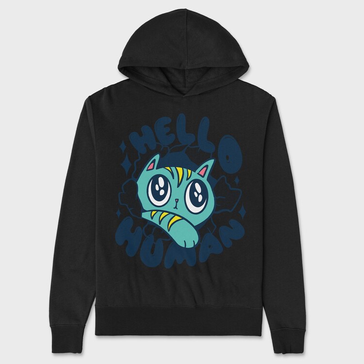 Hello Human, Hanorac Oversize Barbati (Unisex)