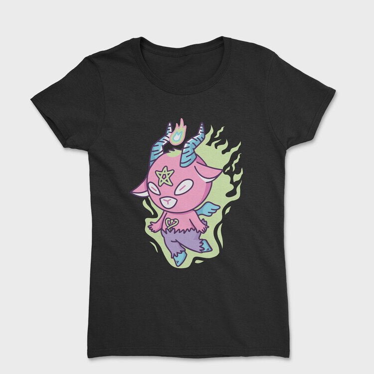 Cute Pastel Baphomet, Tricou Femei