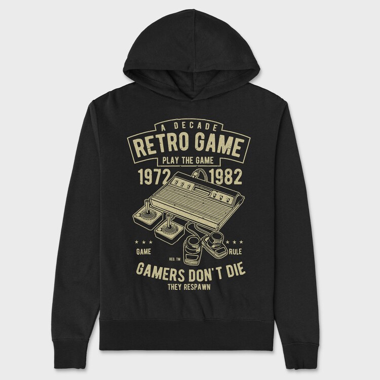 Retro Game, Hanorac Oversize Barbati (Unisex)