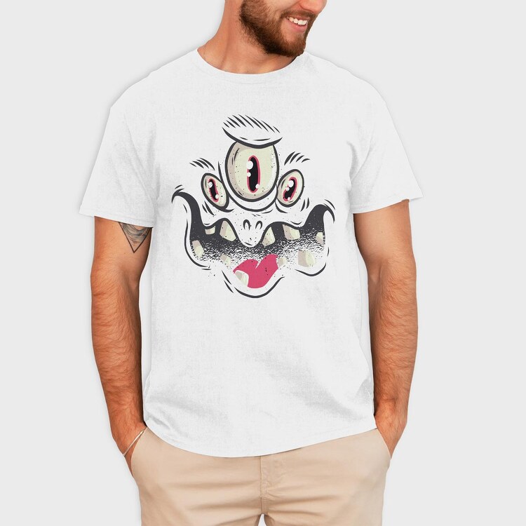 Monster Face 01, Tricou Barbati (Unisex)