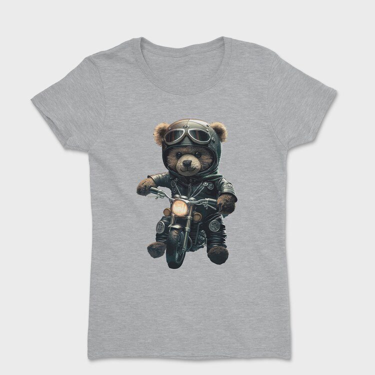 Tricou Femei, Biker Teddy Bear